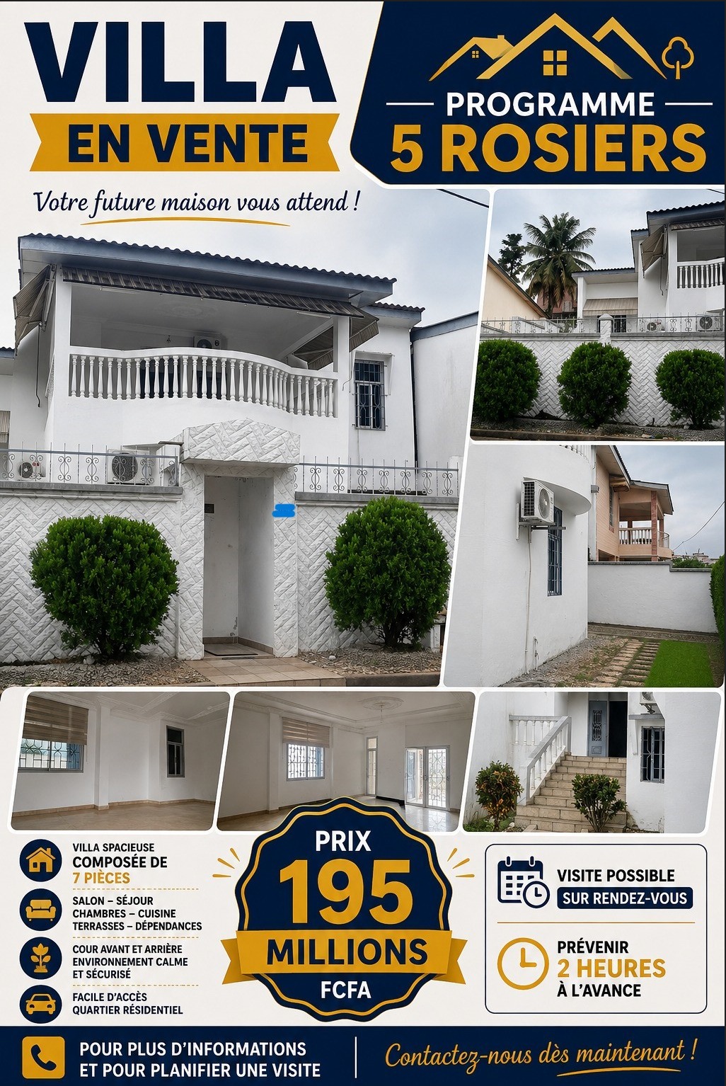 UNE SUBLIME VILLA DE 7 PIÈCES EN VENTE AU ROSIERS PROGRAMME 5