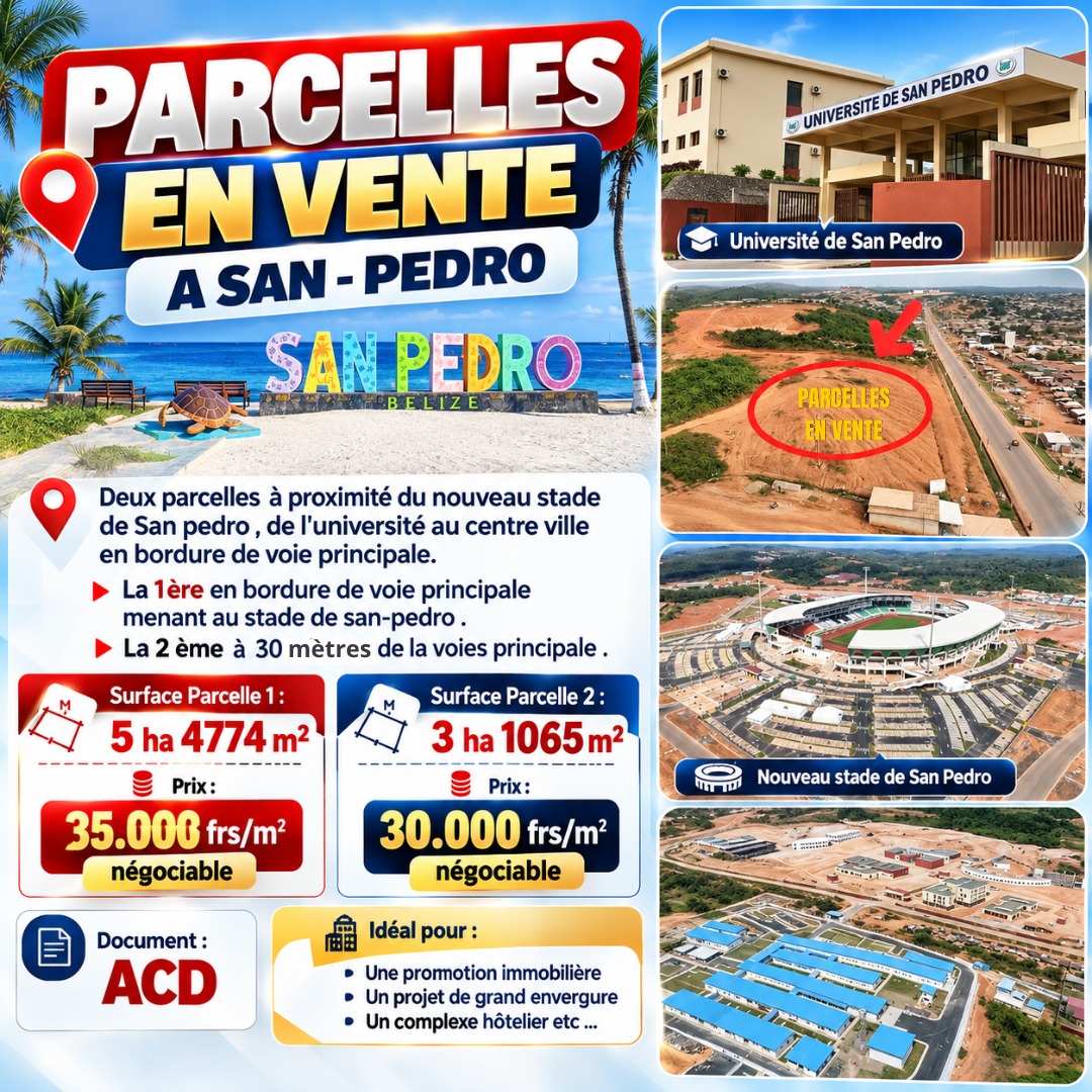 PARCELLES EN VENTE À SAN-PEDRO